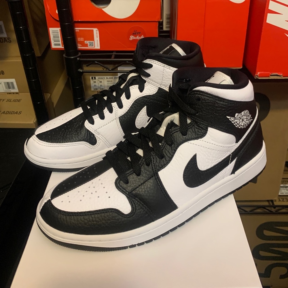 Nike Air Jordan 1 Mid SE Homage Black White Split Shoes DR0501-101 Women's Sizes